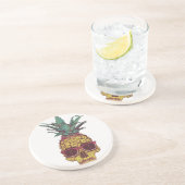 Funky Geek Cool Pineaple Punk Sandstein Untersetzer (Seite)