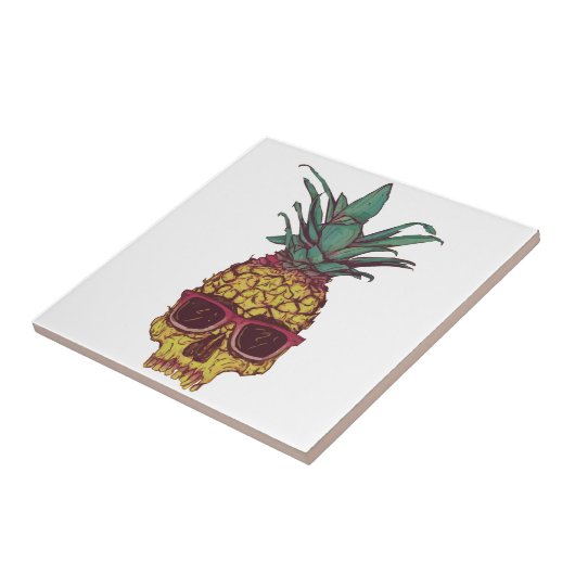 Funky Geek-cooles Ananas-Punk Fliese (Seite)