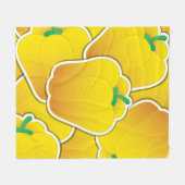 Funky Gelb Pfeffer Fleecedecke (Vorderseite (Horizontal))