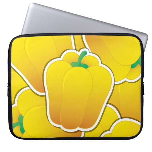 Funky Gelb Pfeffer Laptopschutzhülle (Vorderseite)