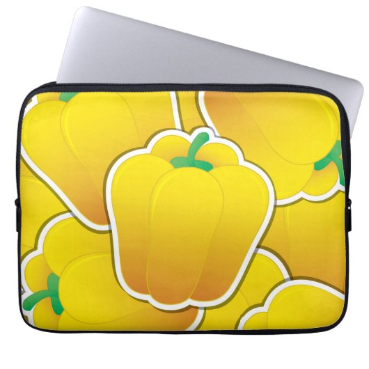 Funky Gelb Pfeffer Laptopschutzhülle (Vorderseite)