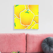 Funky Gelb Pfeffer Leinwanddruck (Insitu (Wohnzimmer))