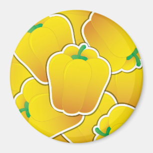Funky Gelb Pfeffer Magnet