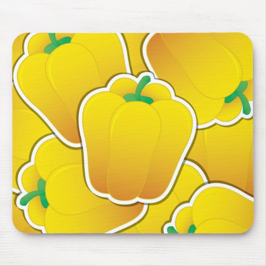Funky Gelb Pfeffer Mousepad (Vorne)