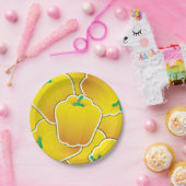 Funky Gelb Pfeffer Pappteller (Party)