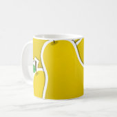 Funky Gelbbirne Kaffeetasse (Vorderseite Links)