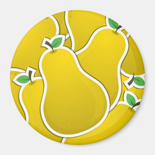 Funky Gelbbirne Magnet (Vorne)