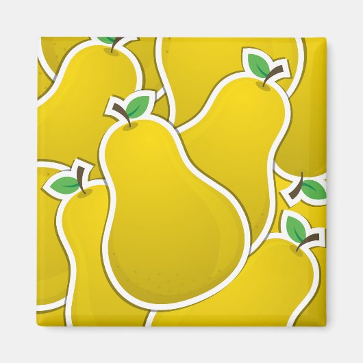 Funky Gelbbirne Magnet (Vorne)