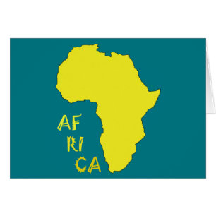 Funky gelbe Afrika-Karte