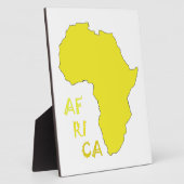 Funky gelbe Afrika-Karte Fotoplatte (Seite)