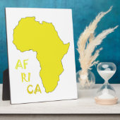 Funky gelbe Afrika-Karte Fotoplatte (Seite)