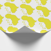 Funky gelbe Afrika-Karte Geschenkpapier (Ecke)