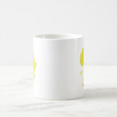 Funky gelbe Afrika-Karte Kaffeetasse (Mittel)