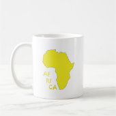 Funky gelbe Afrika-Karte Kaffeetasse (Links)