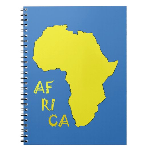 Funky gelbe Afrika-Karte Notizblock (Vorderseite)