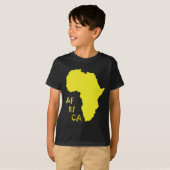 Funky gelbe Afrika-Karte T-Shirt (Vorne ganz)