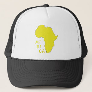 Funky gelbe Afrika-Karte Truckerkappe