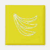 Funky Gelbe Happy Banane Magnet (Vorne)