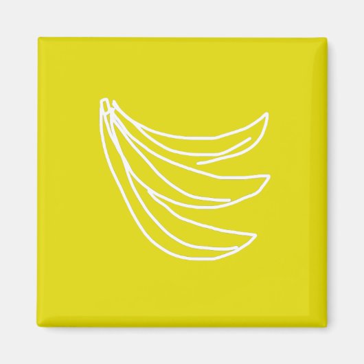 Funky Gelbe Happy Banane Magnet (Vorne)