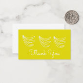 Funky Gelbe Happy Banane Mitteilungskarte (Vorderseite/Rückseite Beispiel)