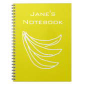 Funky Gelbe Happy Banane Notizblock (Vorderseite)