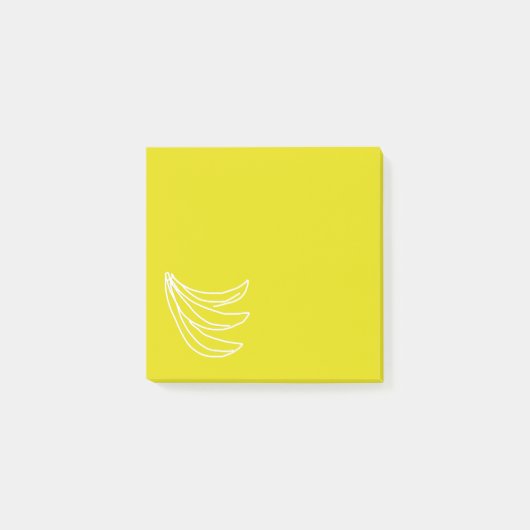 Funky Gelbe Happy Banane Post-it Klebezettel (Vorderseite)