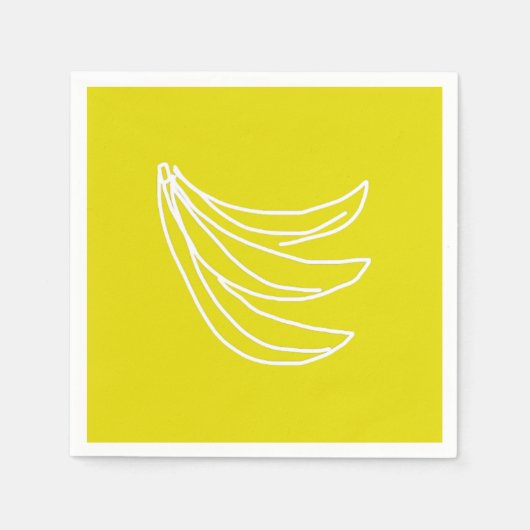 Funky Gelbe Happy Banane Serviette (Vorderseite)