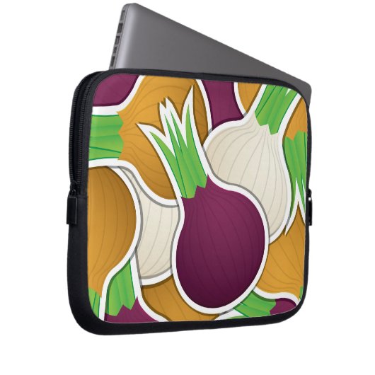 Funky Gemischte Zwiebeln Laptopschutzhülle (Vorne Rechts)