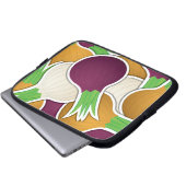 Funky Gemischte Zwiebeln Laptopschutzhülle (Vorne Knopf)