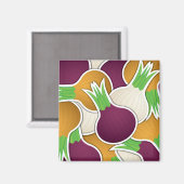 Funky Gemischte Zwiebeln Magnet (Vorderseite/Rückseite)