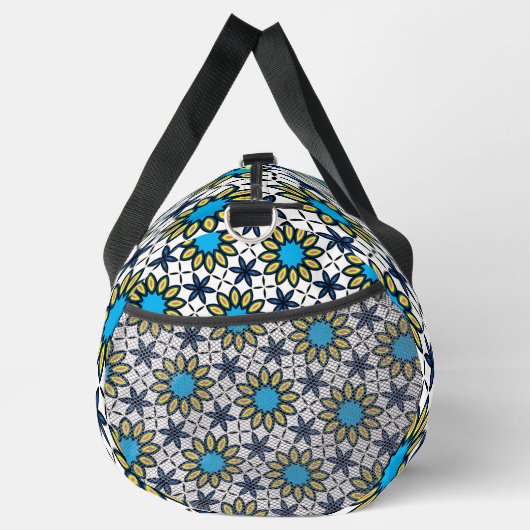 Funky Geometric Daisy Pattern Duffle Bag (Rechts)