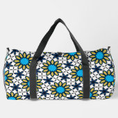 Funky Geometric Daisy Pattern Duffle Bag (Rückseite)