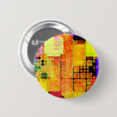 Funky Geometric, mehrfarbig Button (Vorne & Hinten)