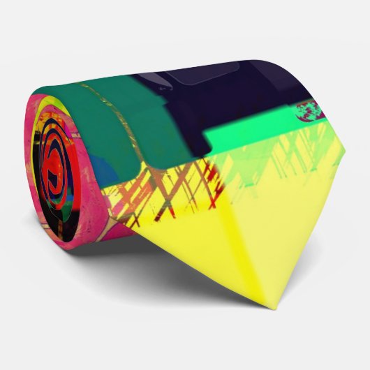 Funky Geometric, mehrfarbig Krawatte (Gerollt)