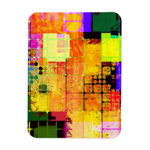 Funky Geometric, mehrfarbig Magnet