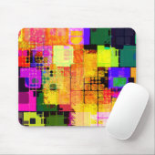 Funky Geometric, mehrfarbig Mousepad (Mit Mouse)