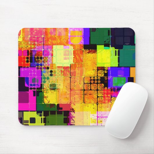 Funky Geometric, mehrfarbig Mousepad (Mit Mouse)