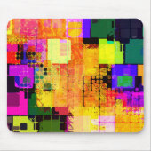Funky Geometric, mehrfarbig Mousepad (Vorne)