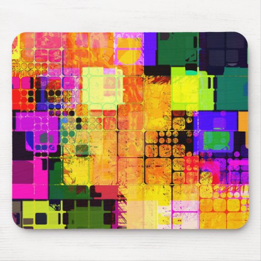 Funky Geometric, mehrfarbig Mousepad (Vorne)