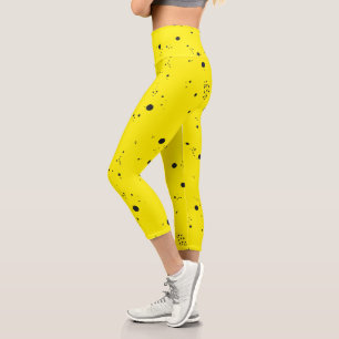 Funky-Geometrie-Abstraktkunst-Punkte-Leggings Capri Leggings