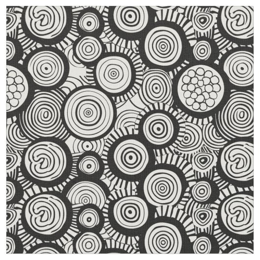 Funky geometrisches afrikanisches Schwarzweißmuste Stoff (Nahaufnahme)