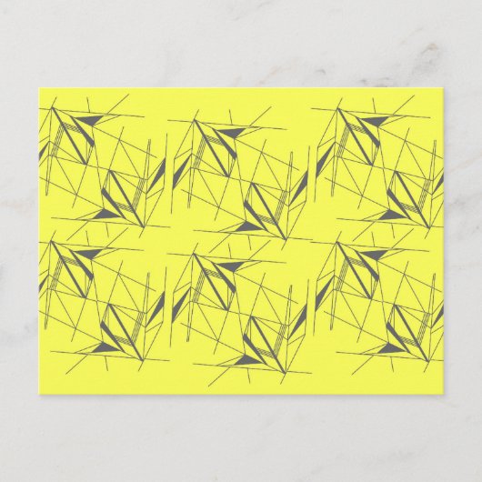 Funky geometrisches Muster Postkarte (Vorderseite)