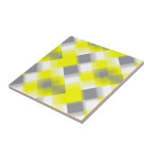 Funky Geometry Abstrakt Art Yellow Grey White Fliese (Seite)