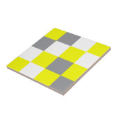 Funky Geometry Abstrakt Art Yellow Grey White Fliese (Seite)