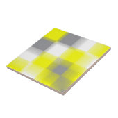 Funky Geometry Abstrakt Art Yellow Grey White Fliese (Seite)