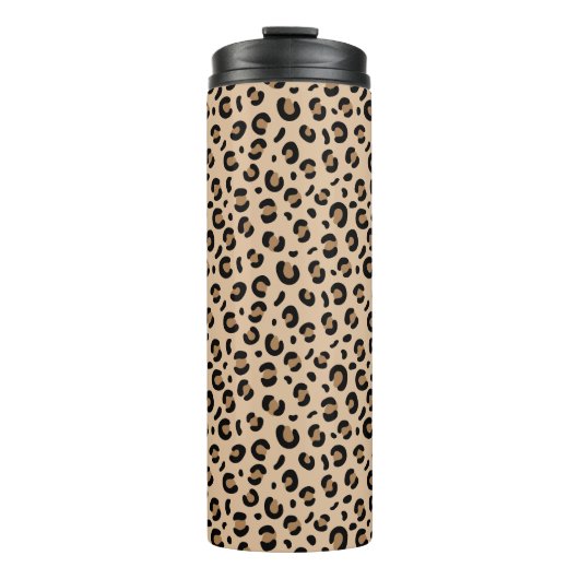 funky Gepard Leopard Muster Thermosbecher (Vorderseite)