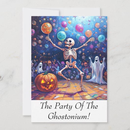 Funky Ghost Town! Einladung (Vorderseite)