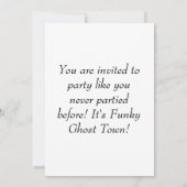 Funky Ghost Town! Einladung (Rückseite)