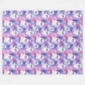 Funky Ghosts Colorful Halloween Fleecedecke (Vorderseite (Horizontal))