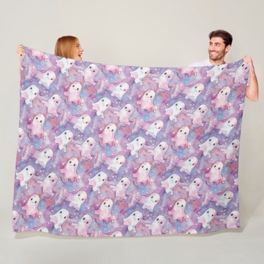Funky Ghosts Colorful Halloween Fleecedecke (Beispiel)